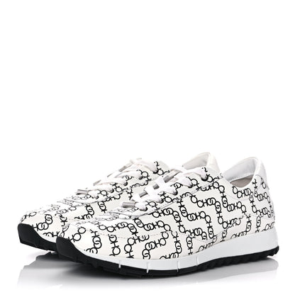 Jimmy Choo Nappa Monza Light Sneakers 38 Black White 3 of 8