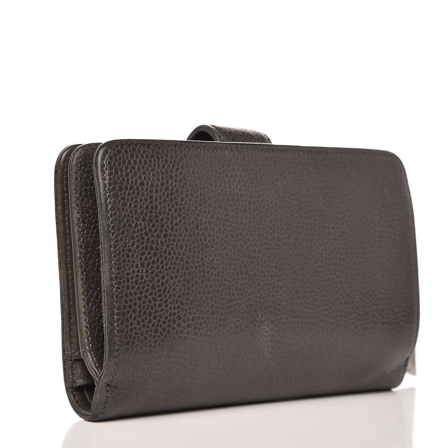Chanel Caviar Timeless CC Zipped Pocket Wallet Grey 3 of 11