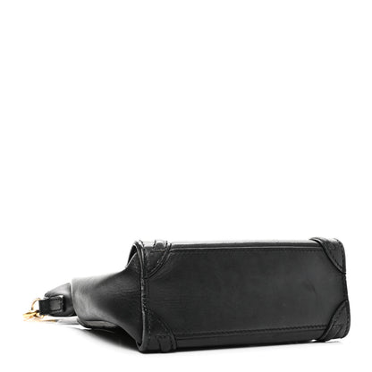 Celine Smooth Calfskin Nano Luggage Black 4 of 12