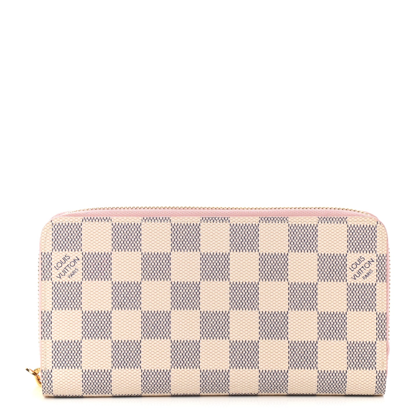 Damier Azur Zippy Wallet Rose Ballerine