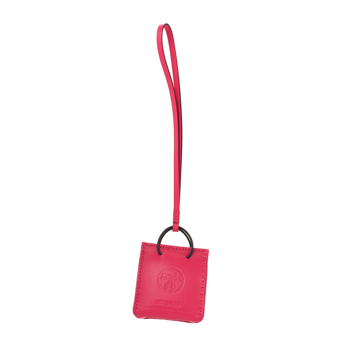 Milo Lambskin Swift Shopping Bag Charm Rose Mexico
