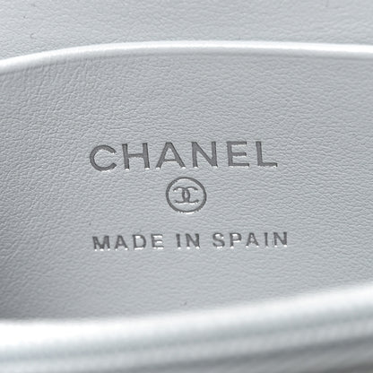 Chanel Caviar Quilted Crystal Star Zip Coin Purse Light Blue 6 of 7