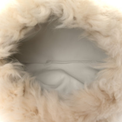 Bottega Veneta Shearling Lambskin The Pouch Chain White 5 of 10