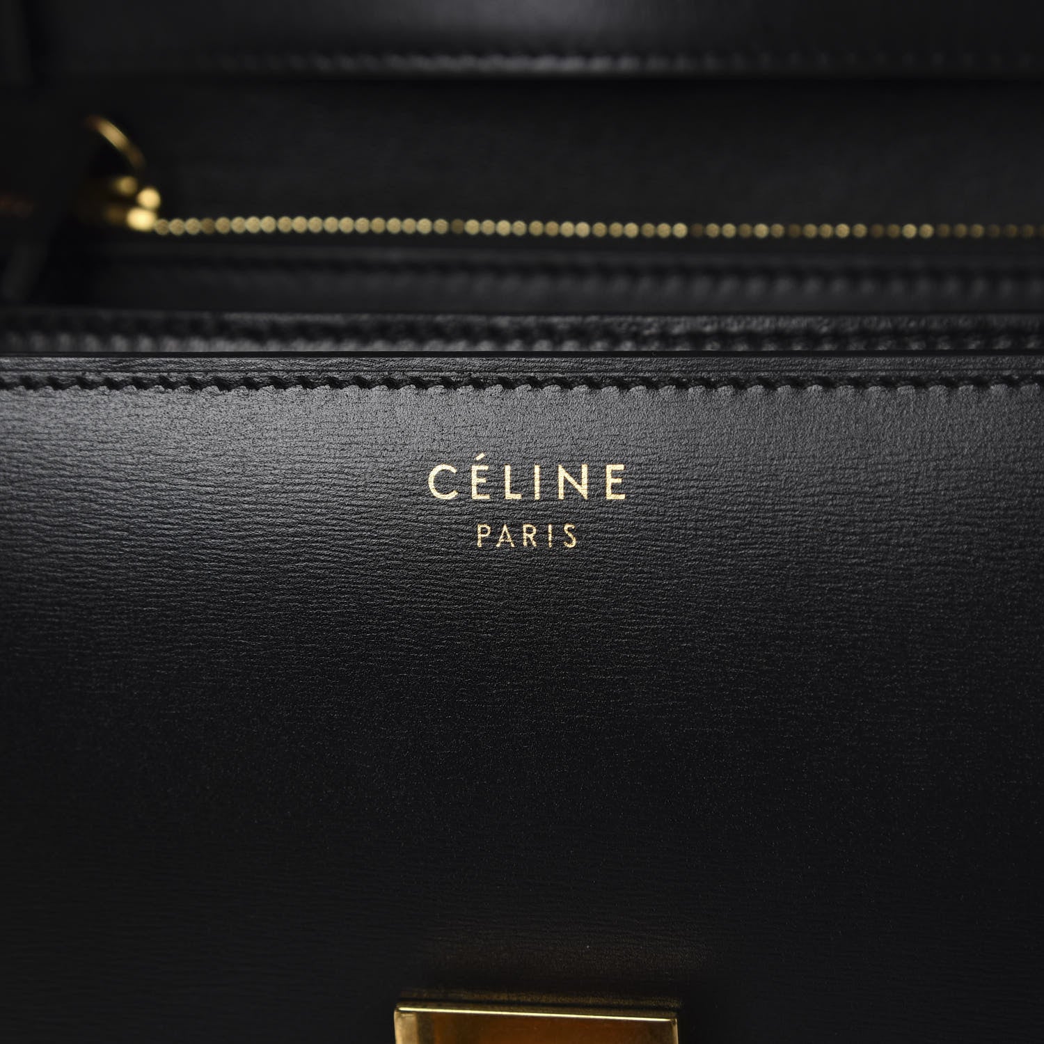 Celine Box Calfskin Medium Classic Box Flap Bag Black 8 of 10