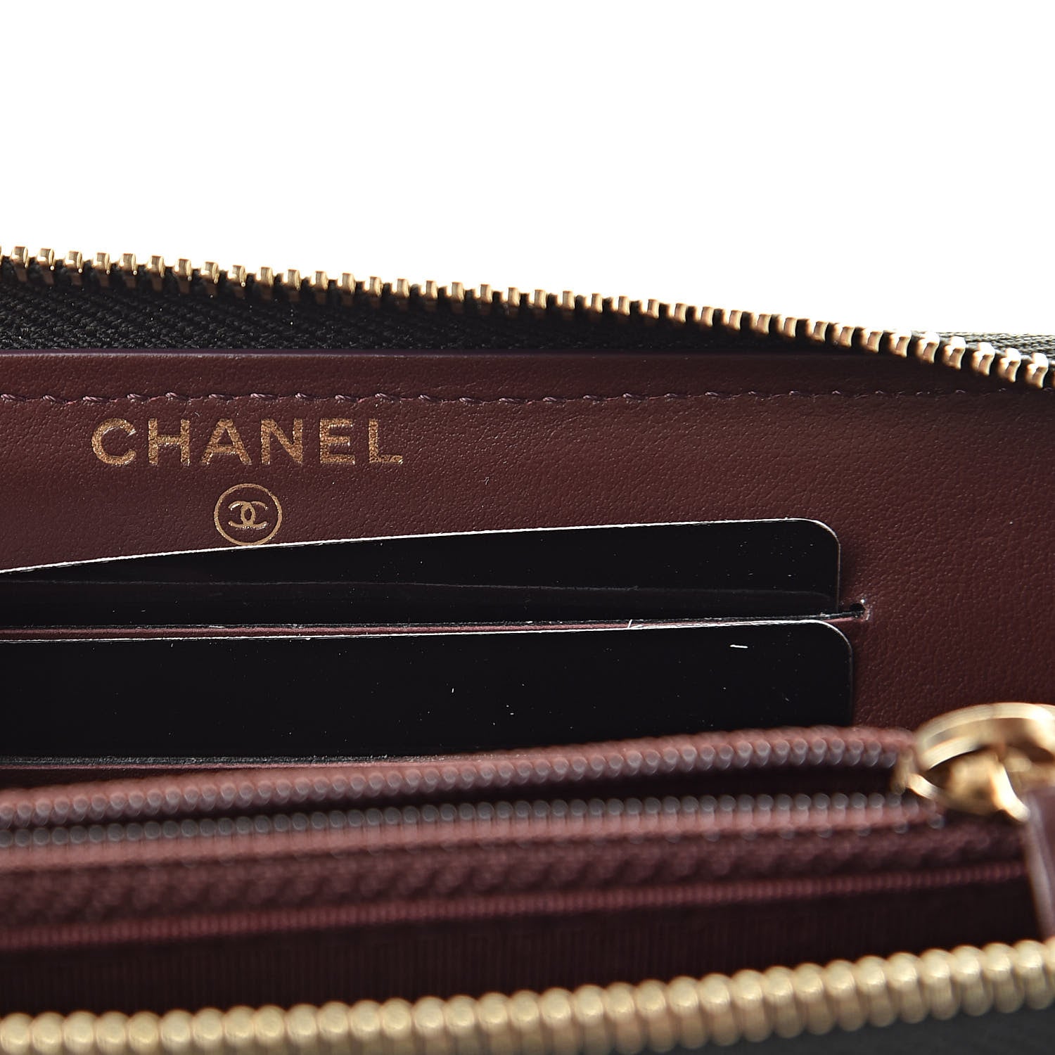 Chanel Caviar Quilted Small Zip Around Wallet Black 6 of 9
