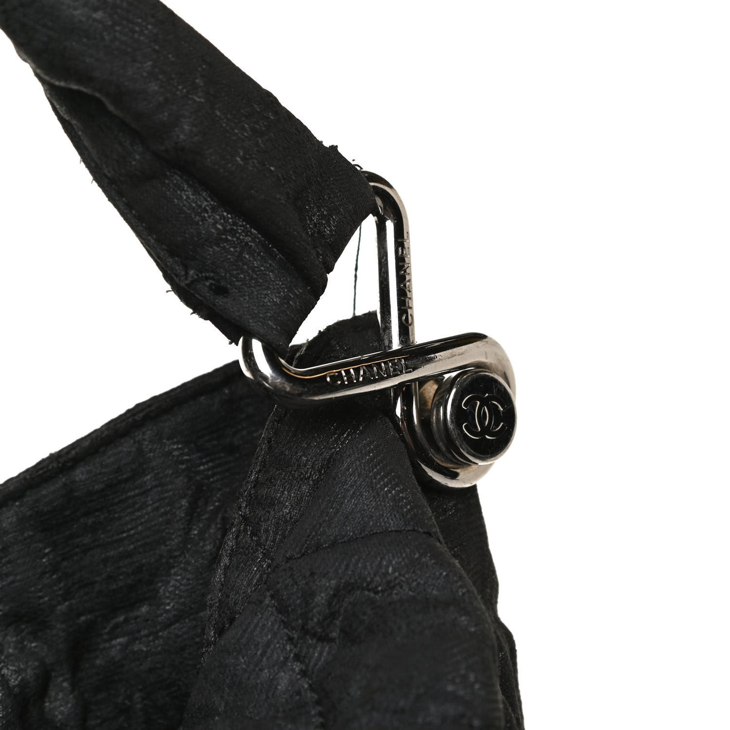Crinkled Coated Canvas Le Marais Hobo Black