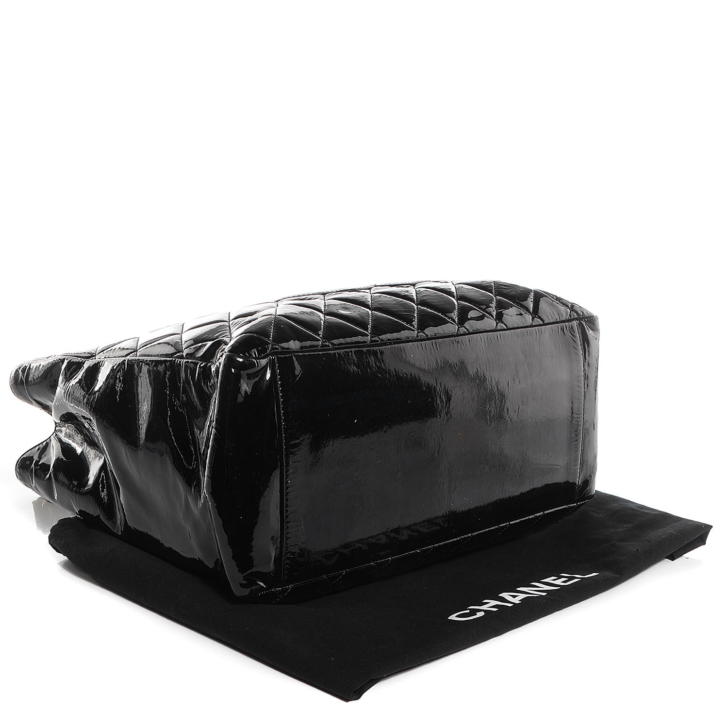 Chanel Patent Grand Shopping Tote GST Black 4 of 7