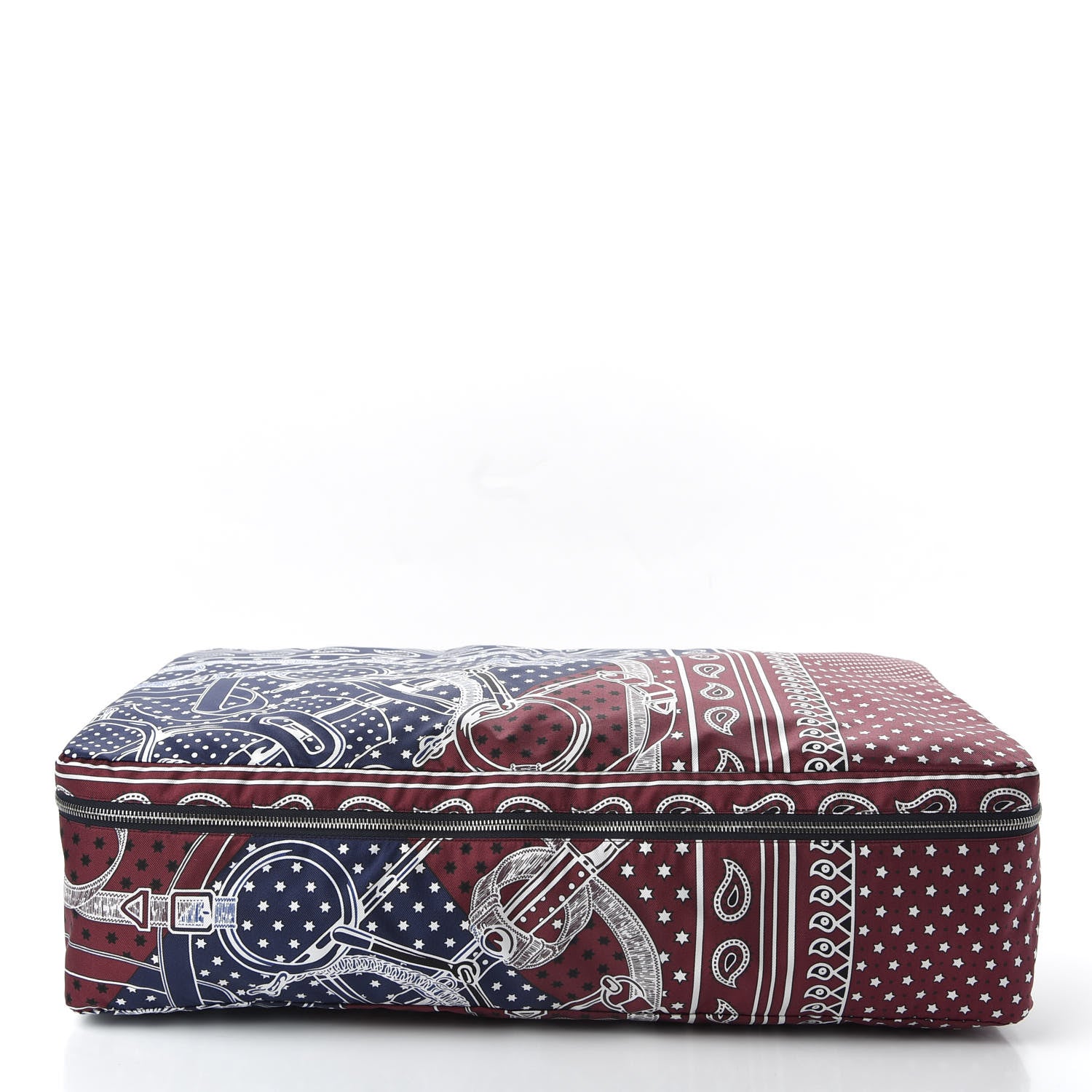 Hermes Silk Travelsilk Travel Cube Bordeaux Bleu Marine 11 of 20