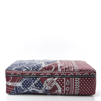 Hermes Silk Travelsilk Travel Cube Bordeaux Bleu Marine 11 of 20