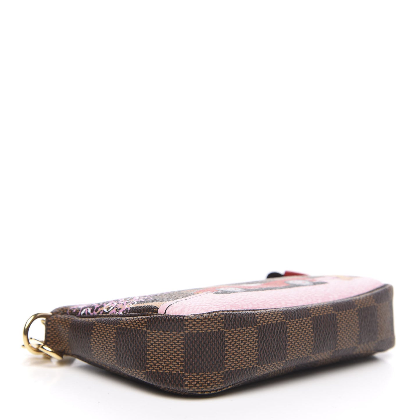 Damier Ebene 2019 Christmas Animation Mini Pochette Accessories Red