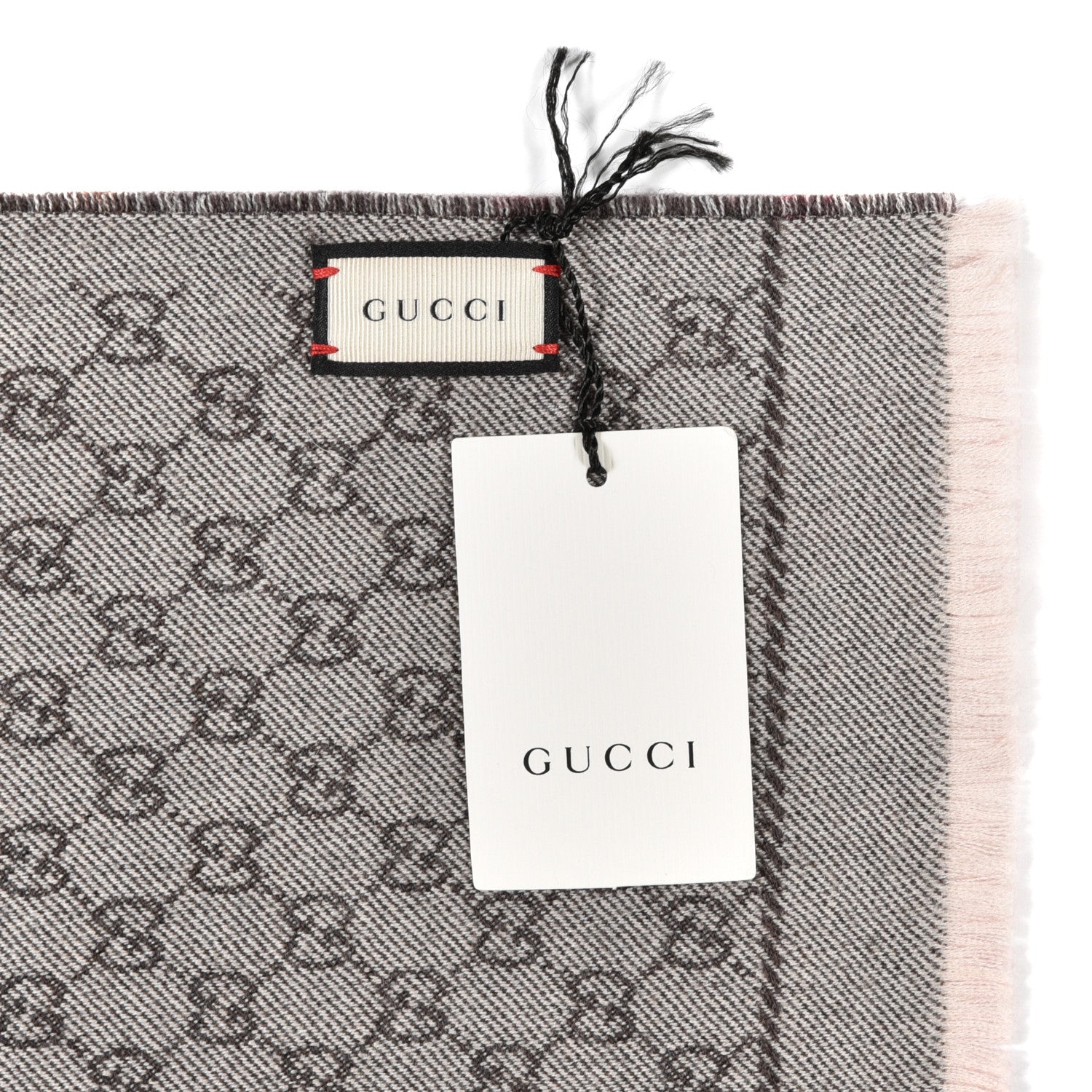 Gucci Wool GG Monogram Miniorophin Scarf Shell Pink 4 of 4