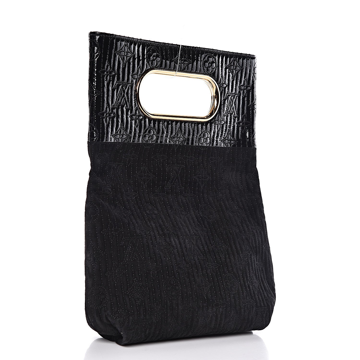 Louis Vuitton Suede Monogram Motard Afterdark Clutch Black 4 of 13