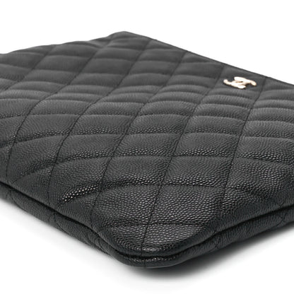 Chanel Caviar Quilted Medium Cosmetic Case Black 11 of 11
