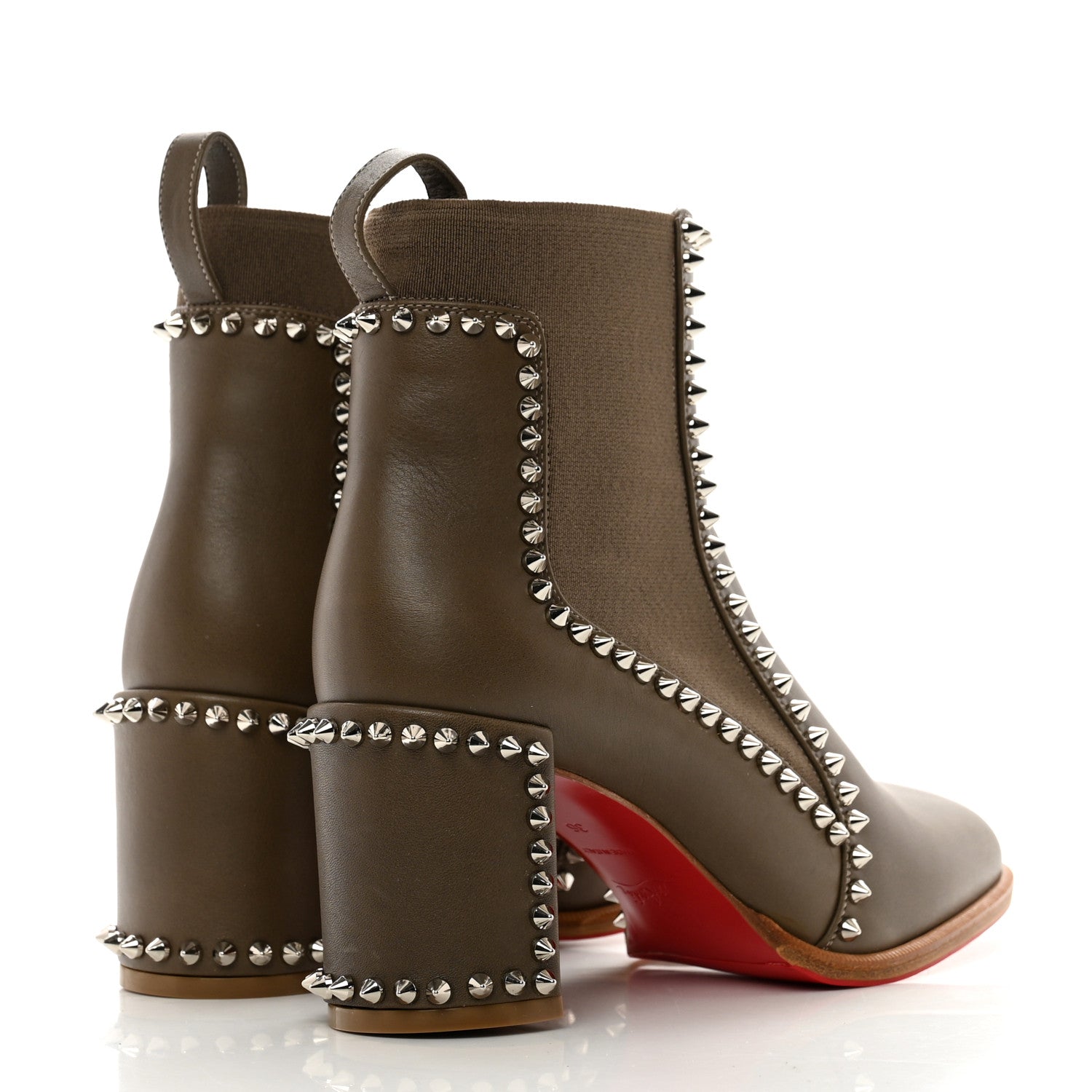 Christian Louboutin Calfskin Out Line Spike Lug 70 Boots 36 Silex 4 of 8