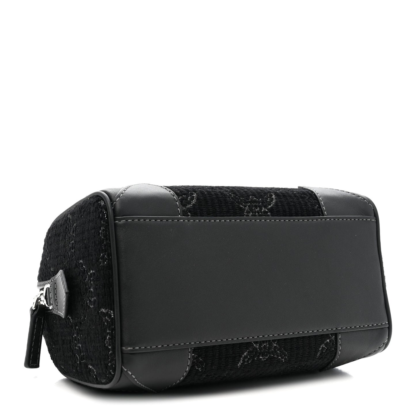 Lauretos Lurex Jacquard Small Ella Boston Bag Black