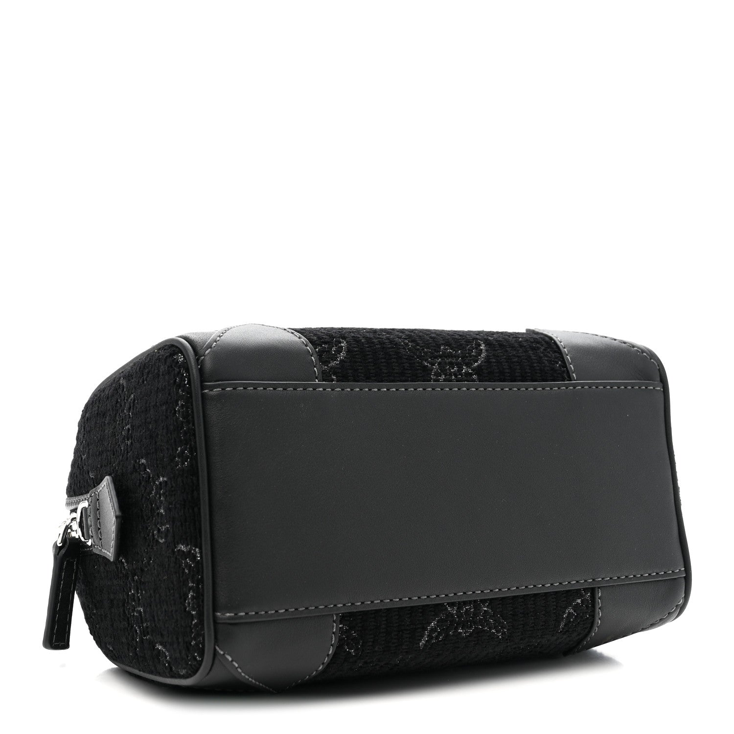 MCM Lauretos Lurex Jacquard Small Ella Boston Bag Black 4 of 10