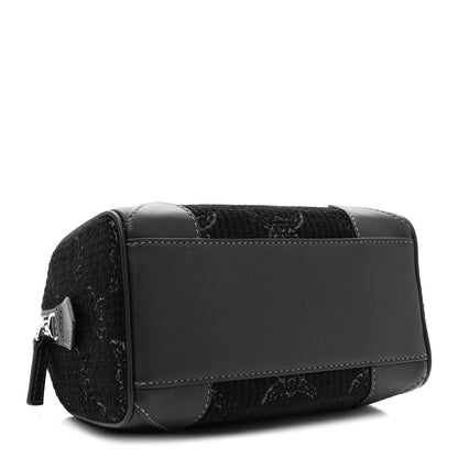 MCM Lauretos Lurex Jacquard Small Ella Boston Bag Black 4 of 10