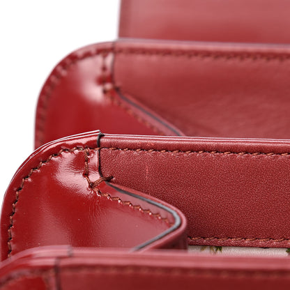 Gucci Calfskin Lisse Cornice Crystal Mini Thiara Top Handle Bag Cerise Red Gold Multicolor 12 of 16