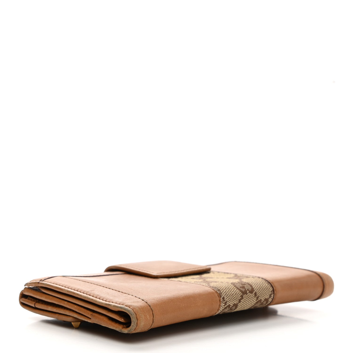 Gucci Calfskin Monogram Continental Wallet Tan 4 of 12