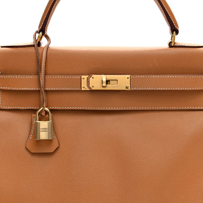 Hermes Courchevel Kelly Retourne 32 Gold 8 of 10
