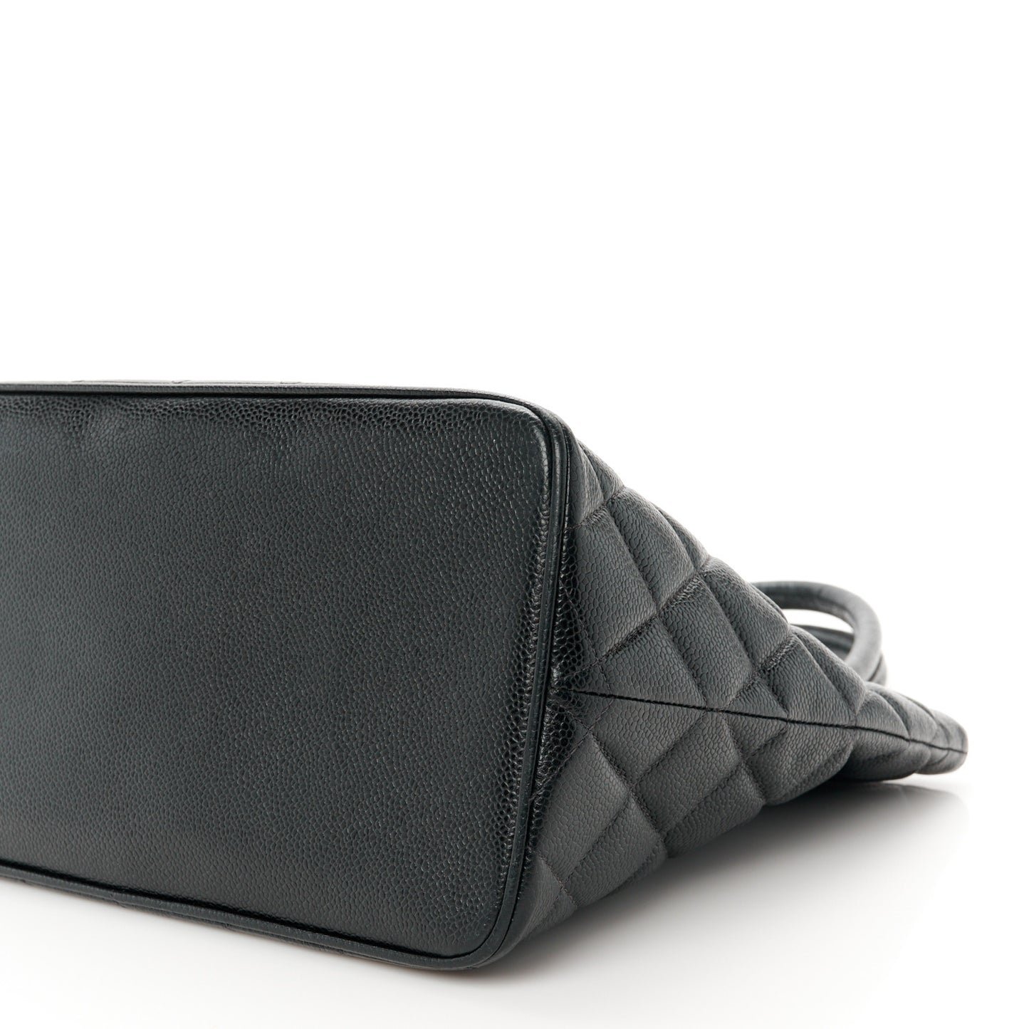 Caviar Quilted Medallion Tote Black