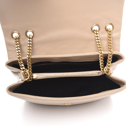 Saint Laurent Calfskin Y Quilted Monogram Medium Loulou Chain Satchel Nude Powder 5 of 11