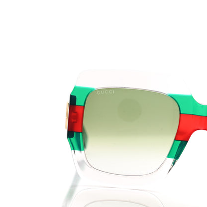 Gucci Square Web Frame GG0178S Sunglasses Green Red 7 of 8
