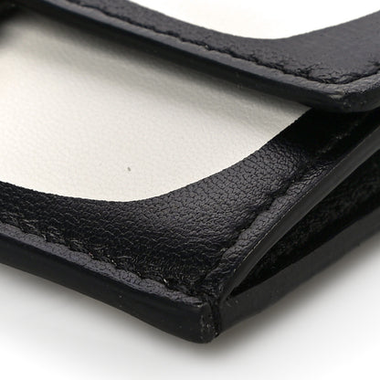 Fendi X JOSHUA VIDES Nappa FF Embossed Fold Over Card Holder Wallet White Black 5 of 10