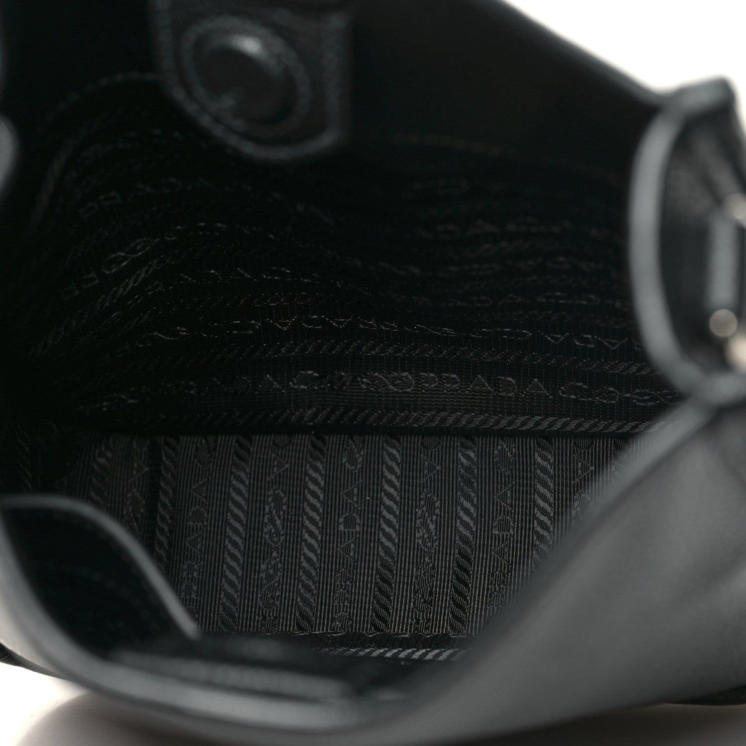 Prada Vitello Daino Soft Mini Hobo Messenger Bag Black 5 of 9