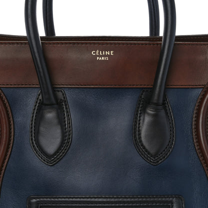 Celine Smooth Calfskin Mini Bi-Color Luggage Navy 7 of 13