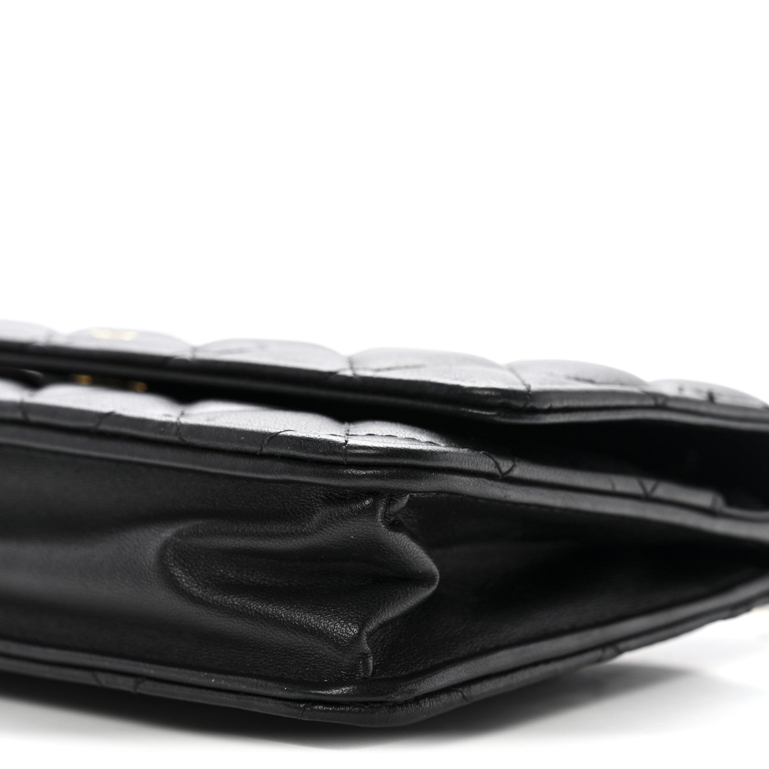 Chanel Lambskin Quilted Wallet On Chain WOC Black 11 of 11