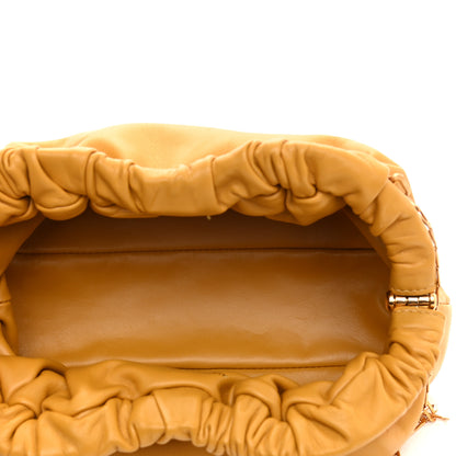 Mansur Gavriel Lambskin Mini Cloud Chain Clutch Ochre 7 of 10