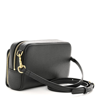 Christian Dior Grained Calfskin Caro Double Pouch Black 3 of 11