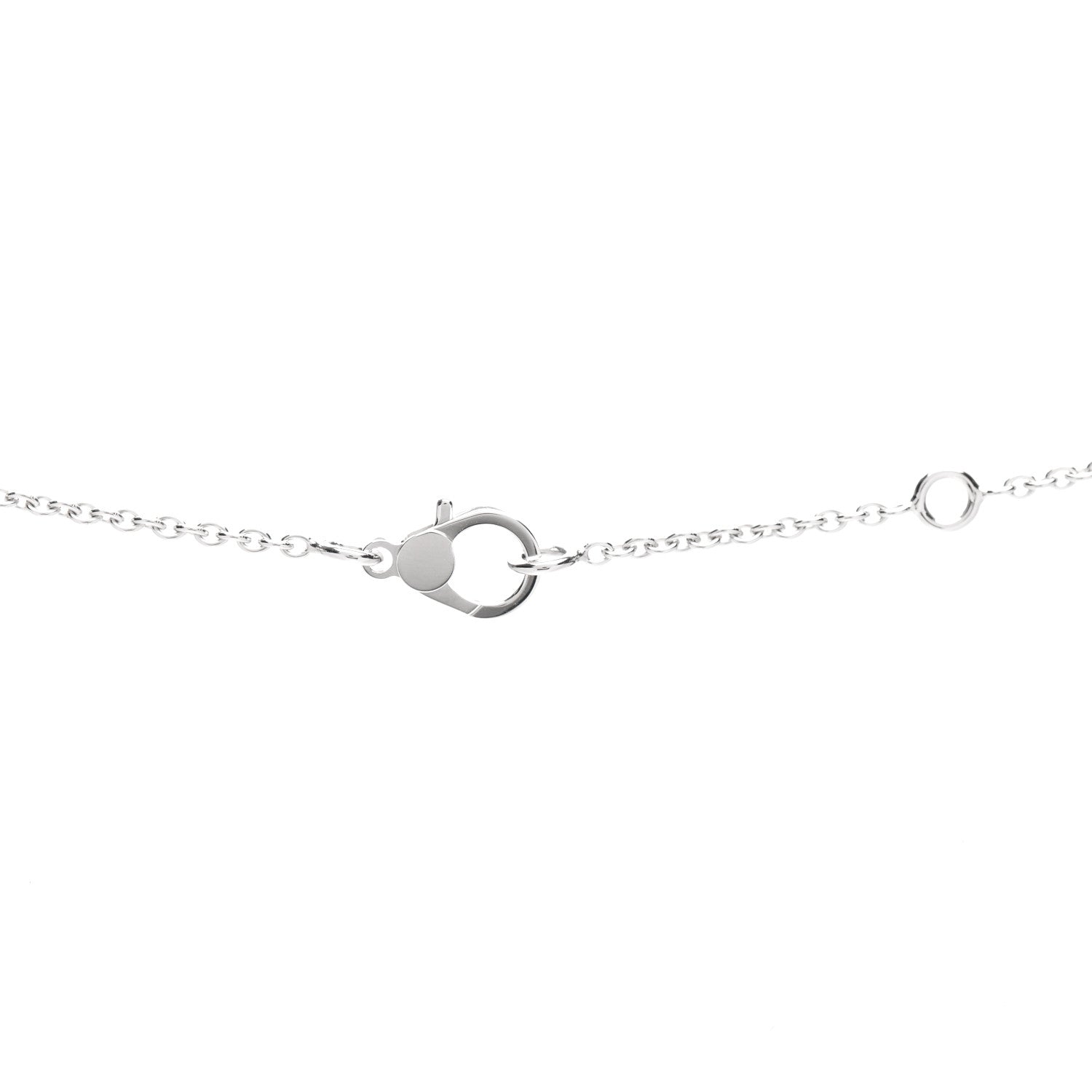 Hermes 18K White Gold Diamond Finesse Pendant Necklace 4 of 6