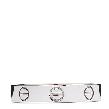 Cartier 18K White Gold 3.5mm LOVE Wedding Band Ring 51 5.75 1 of 2