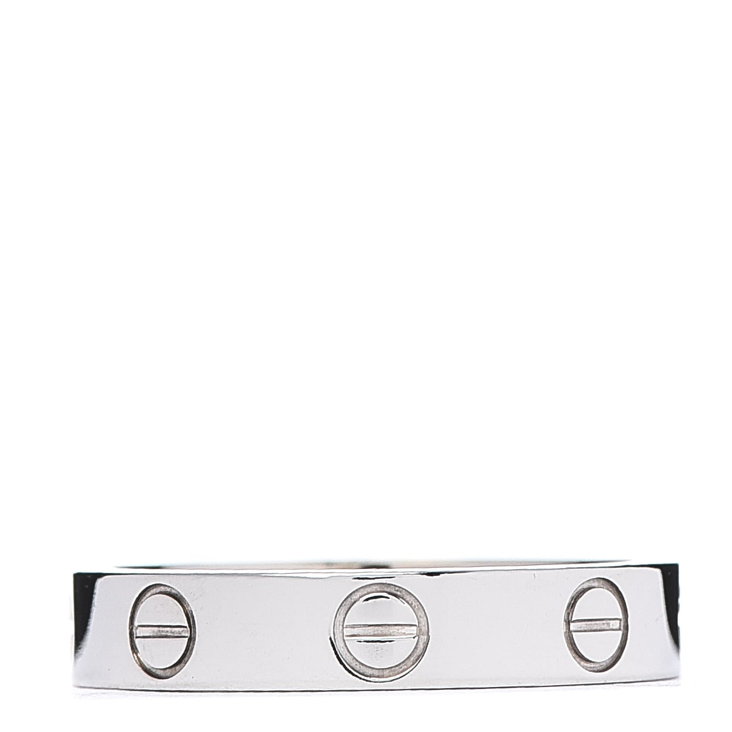 Cartier 18K White Gold 3.5mm LOVE Wedding Band Ring 51 5.75 1 of 2