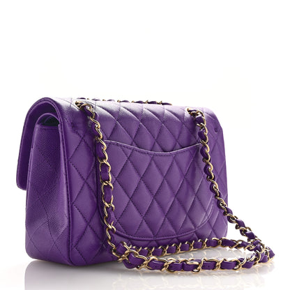 Chanel Caviar Quilted Small Double Flap Dark Purple 3 of 11