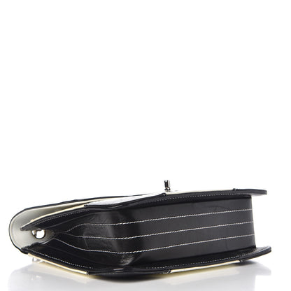 Chanel Patent Square Quilted Small Flap White Black 4 of 12