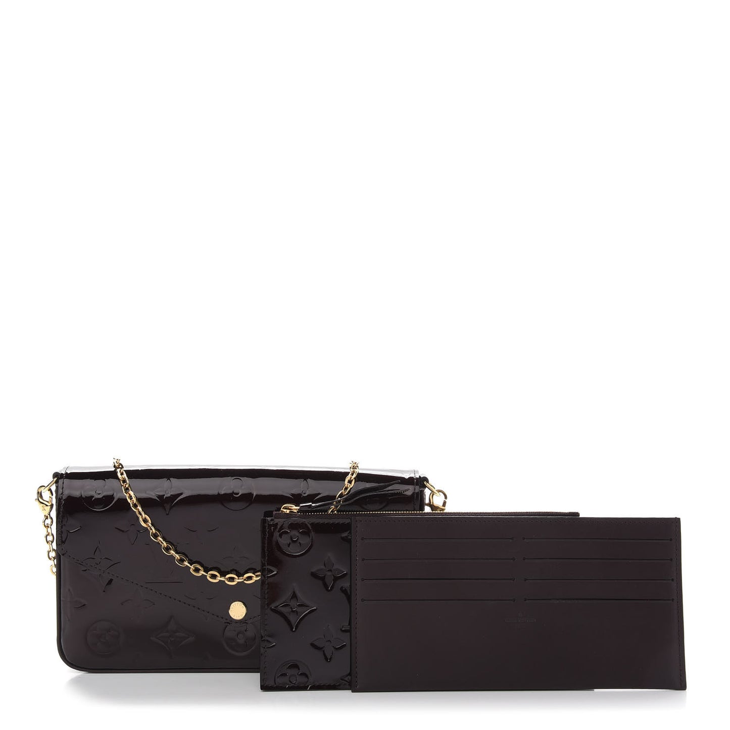 Vernis Pochette Felicie Chain Wallet Amarante