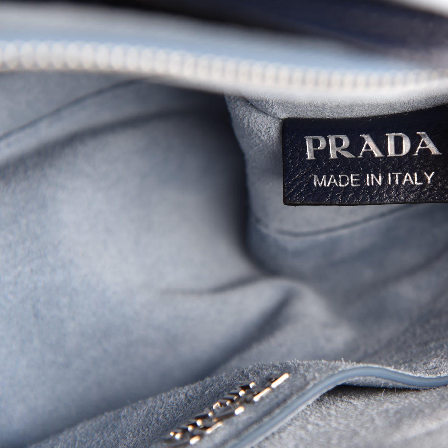 Prada Glace Calf Etiquette Tote Astrale Inchiostro 9 of 10