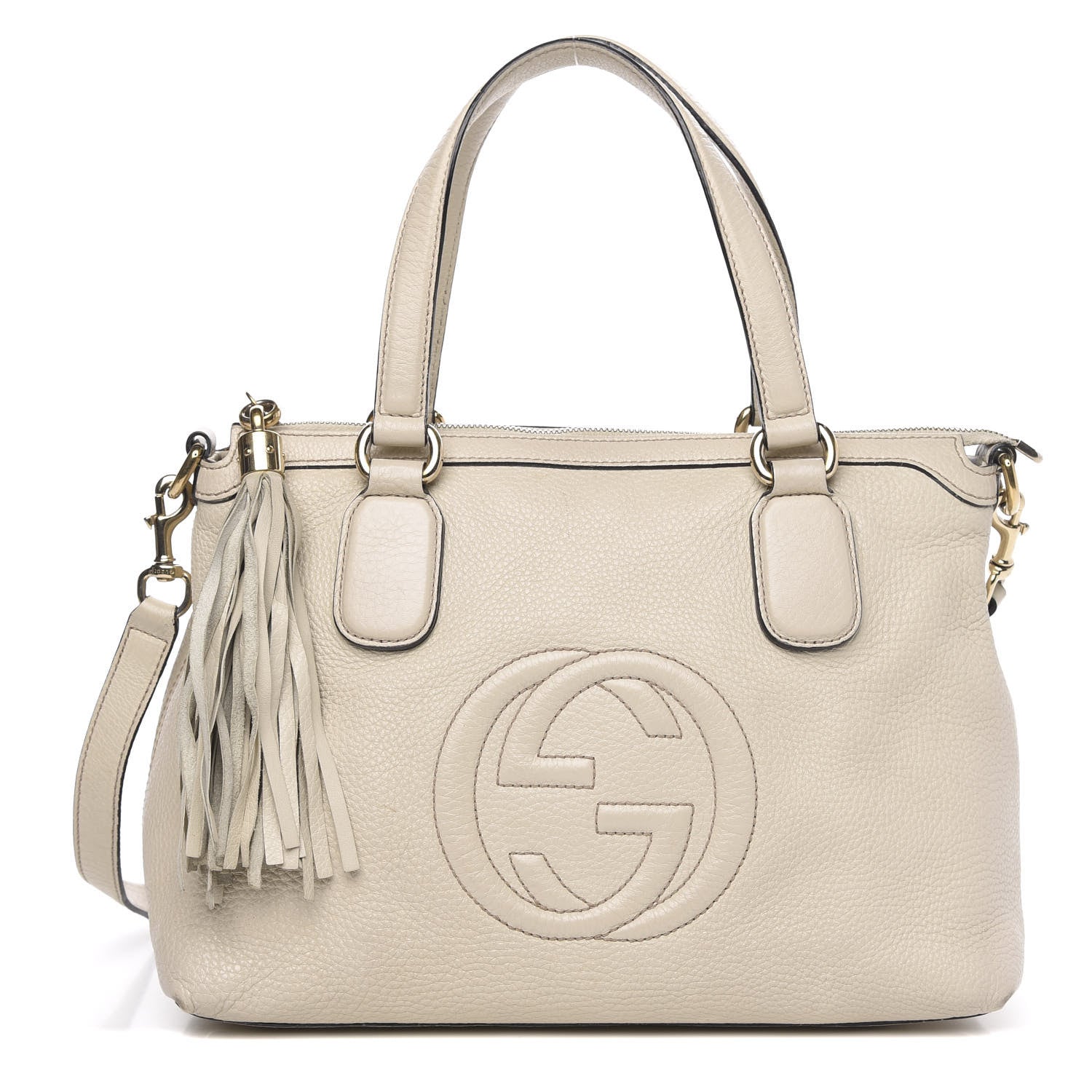 Gucci Cellarius Calfskin Small Soho Top Handle Satchel Off White 1 of 18