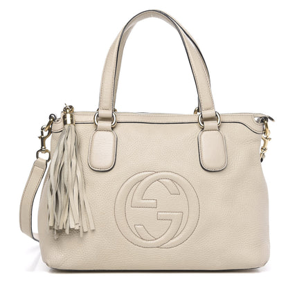 Gucci Cellarius Calfskin Small Soho Top Handle Satchel Off White 1 of 18