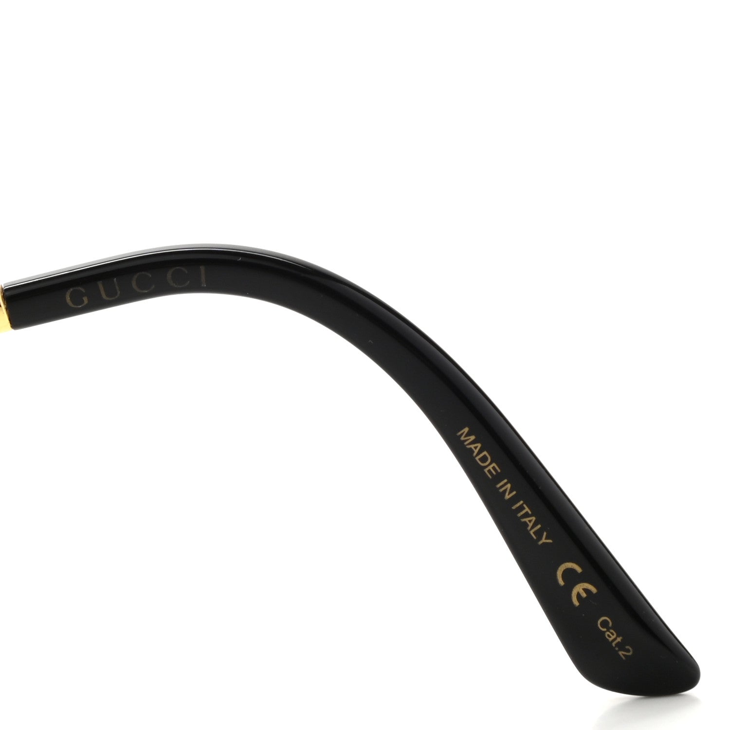 Gucci Metal Square Frame GG0593SK Sunglasses Gold Black 5 of 8