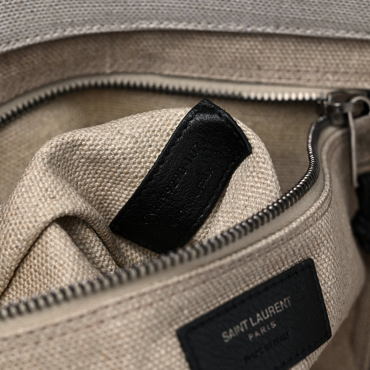 Linen Calfskin Rive Gauche Tote Optic White
