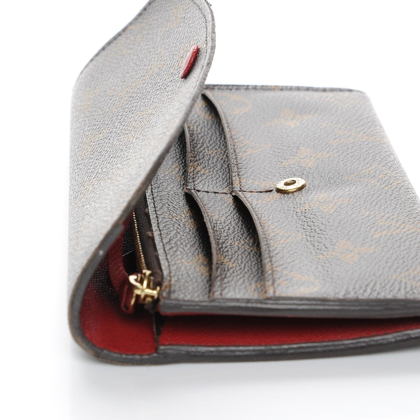 Monogram Emilie Wallet Red