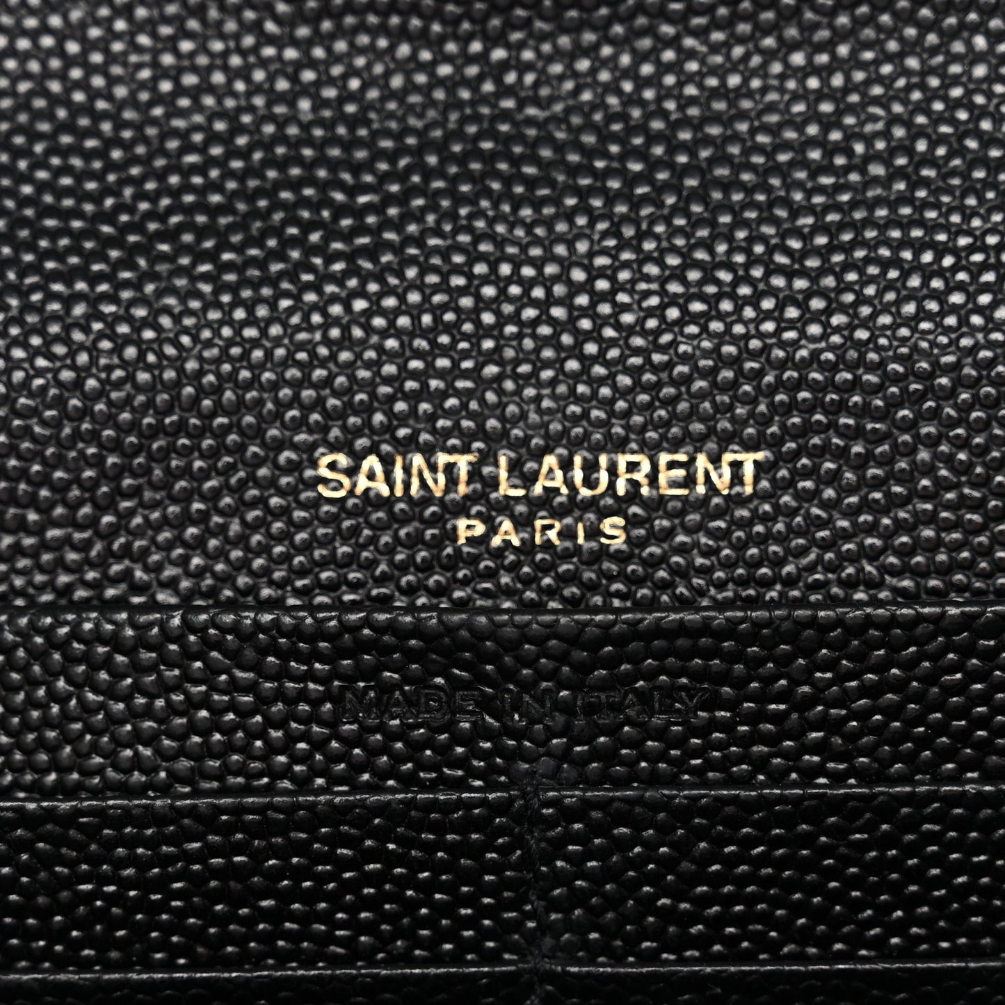 Grain De Poudre Matelasse Chevron Monogram Flap Wallet Black