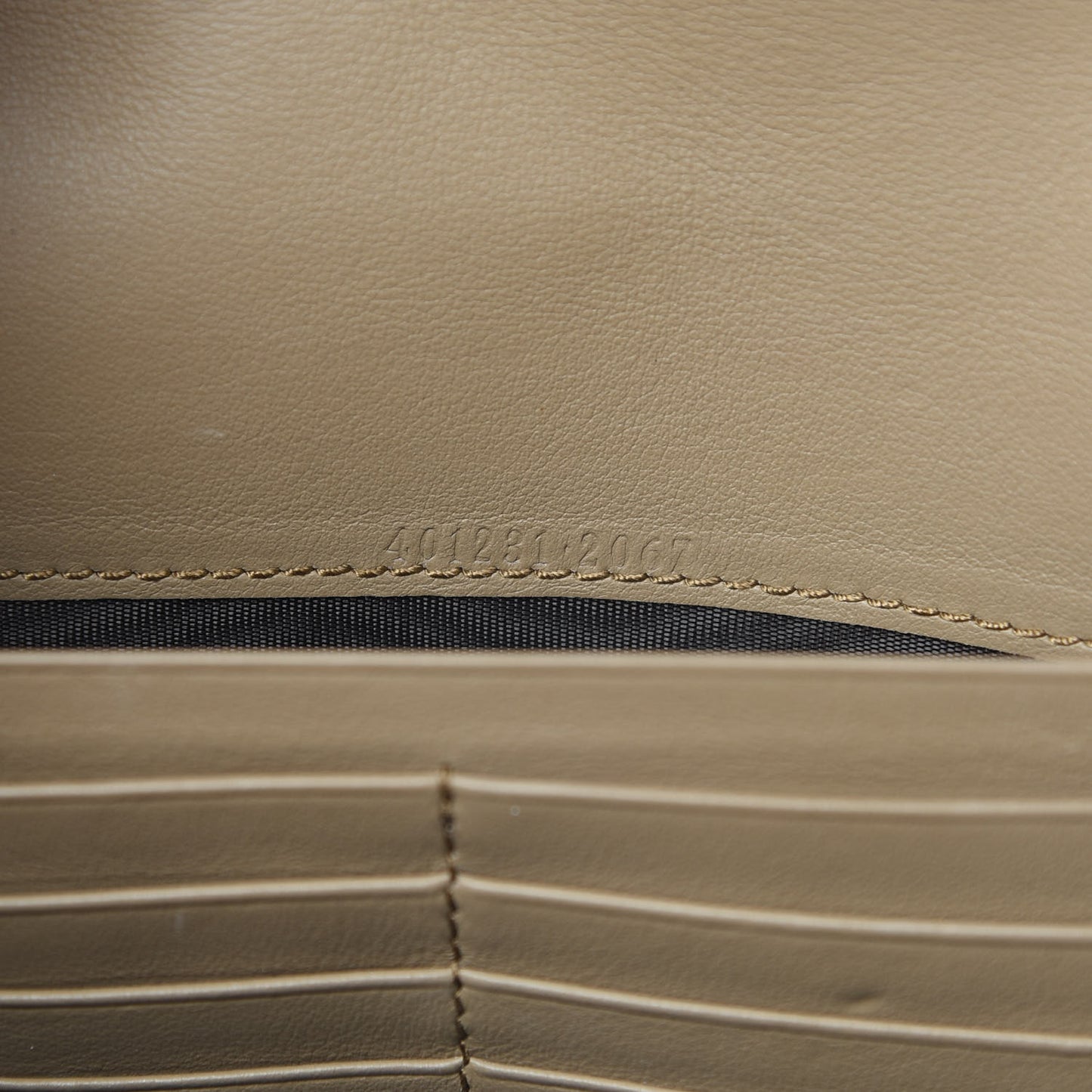 GG Supreme Monogram Mini Dionysus Chain Wallet Beige Taupe