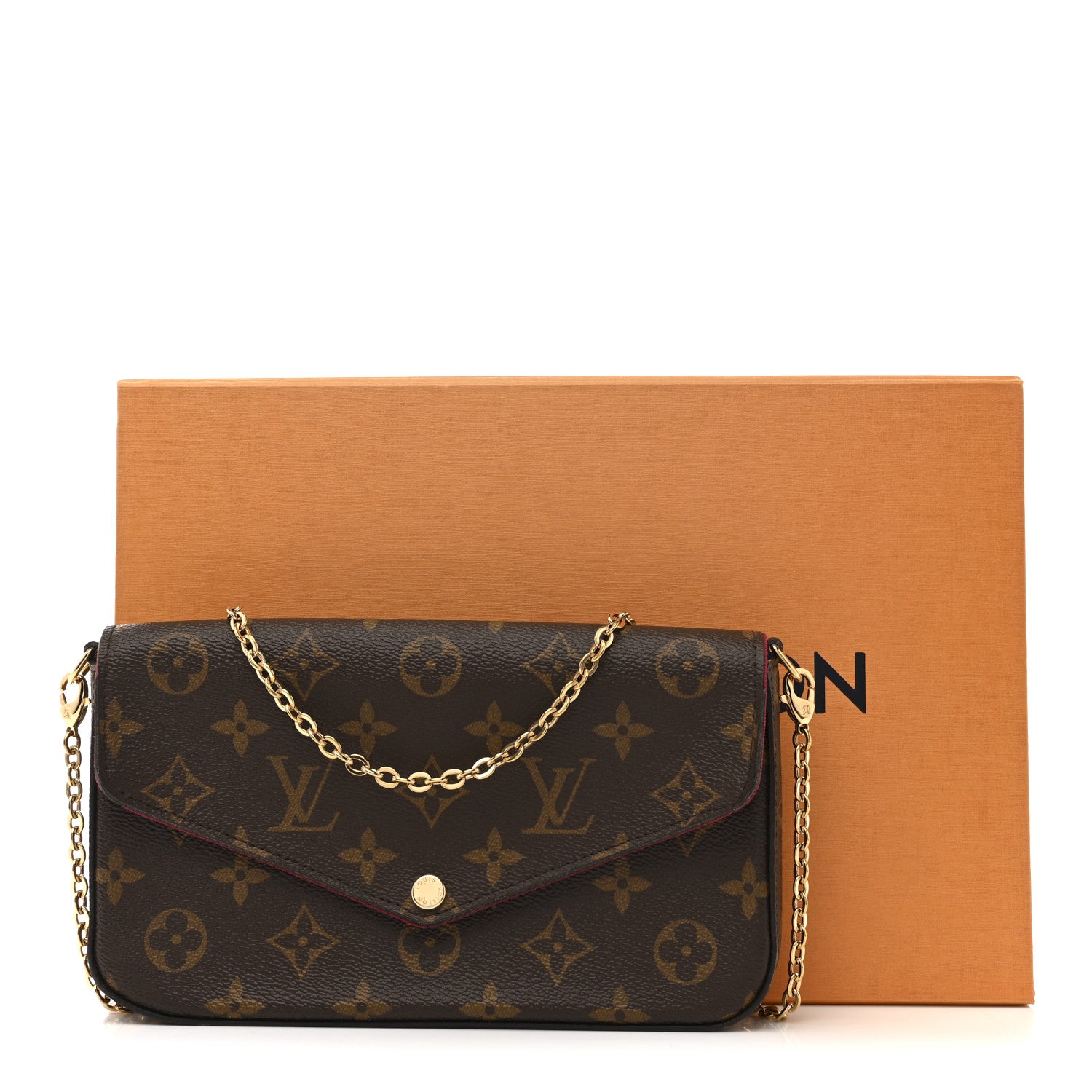 Louis Vuitton Monogram Pochette Felicie Chain Wallet Fuchsia 16 of 16