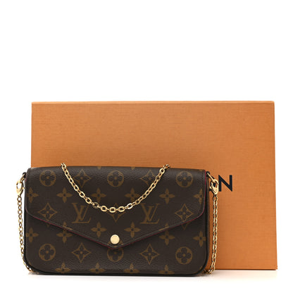 Louis Vuitton Monogram Pochette Felicie Chain Wallet Fuchsia 16 of 16