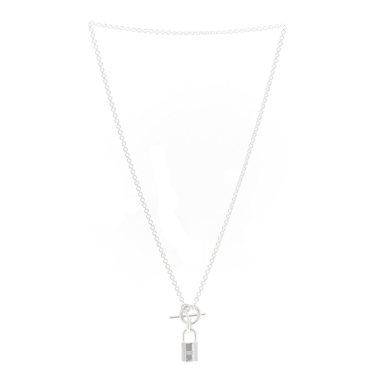 Sterling Silver Cadenas Kelly Lock Pendant Necklace